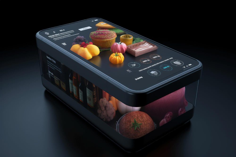 A mobile application provides the customers of a box of raw food